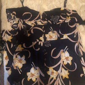 Floral spaghetti strap dress cut out back see pic